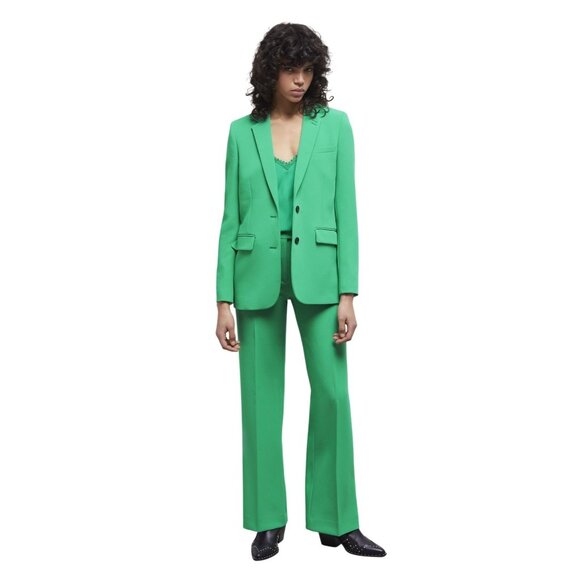 The Kooples French Style Womens Green Tailored Suit Blazer Size 42 US XL - Picture 1 of 12
